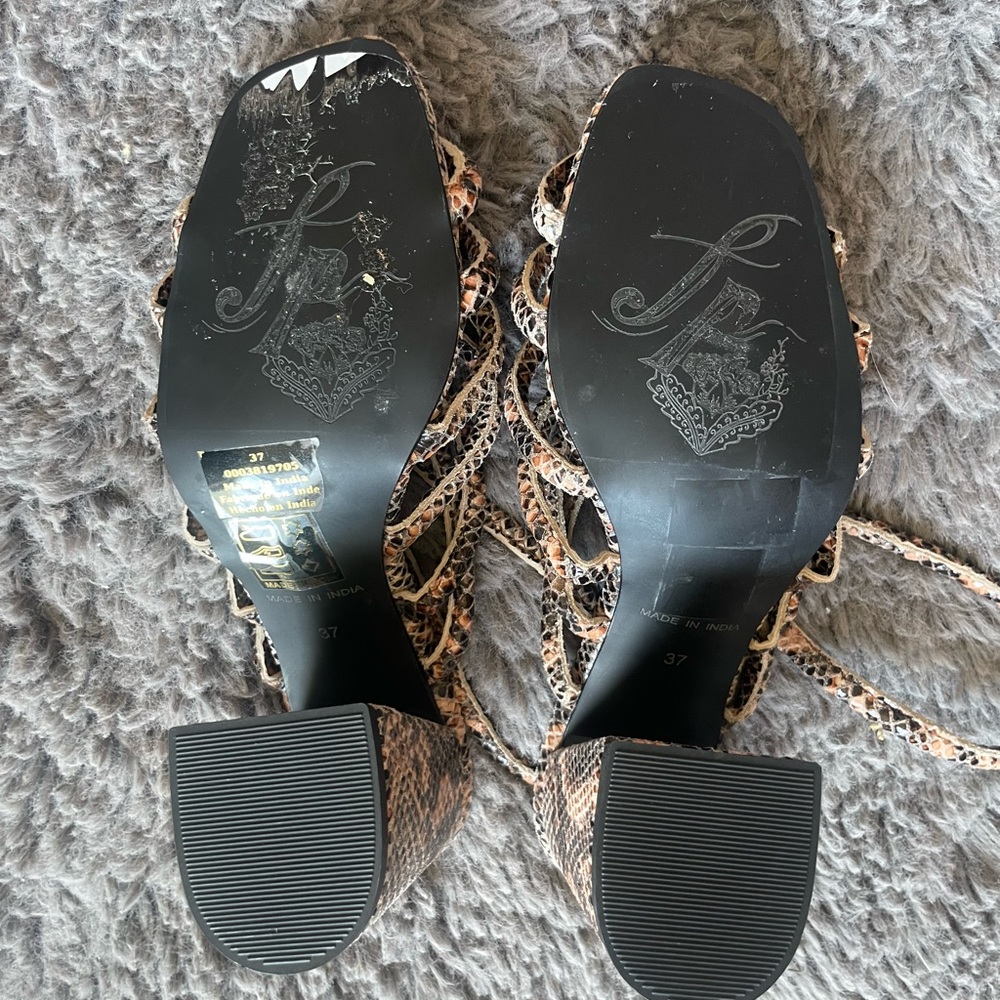 Free People Python Collette Cinched Block Sandal - image 5